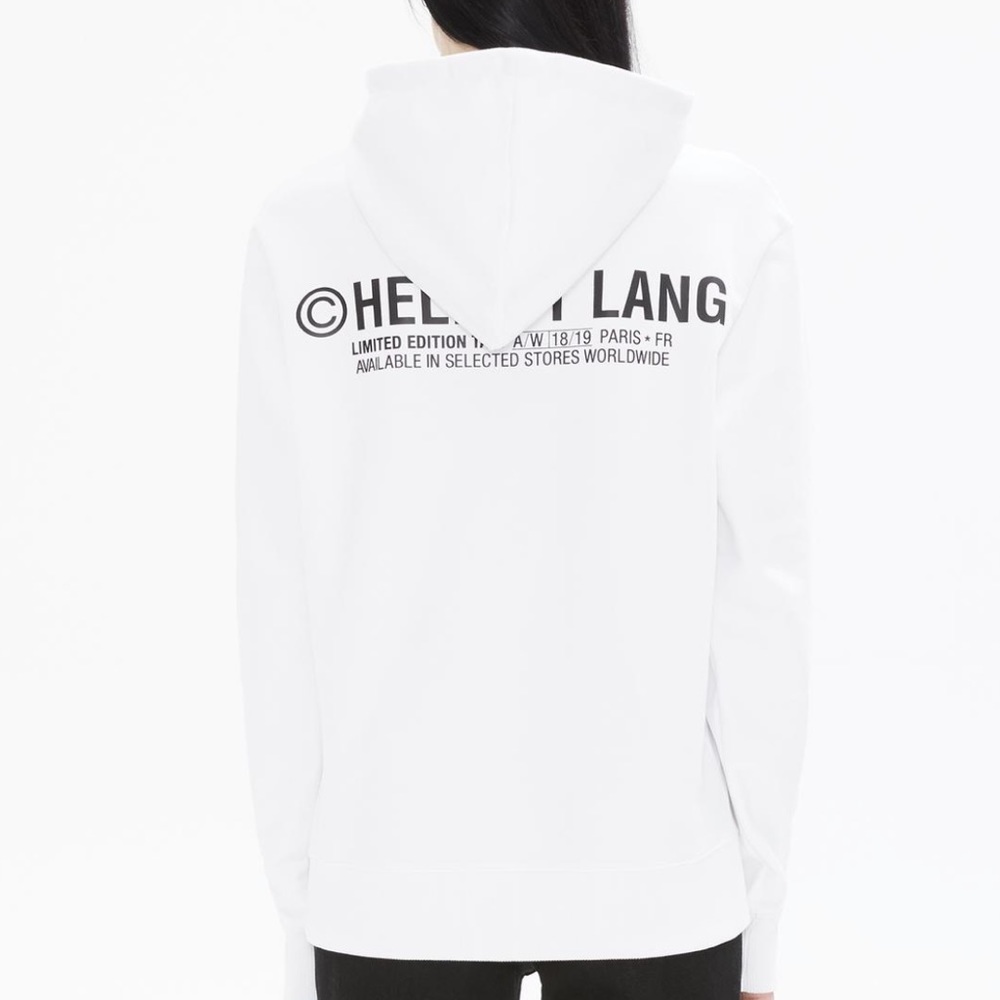 Helmet Lang white with red taxi hoodie